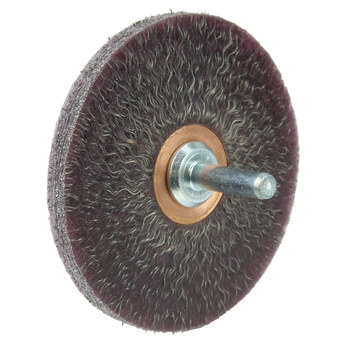 Weiler Polyflex 35315 Wheel Brush - 3 in Dia - Encapsulated Crimped Steel Bristle