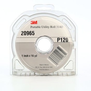 3M 314D Shop Roll 20965 - 1 in x 16 yd - Aluminum Oxide - P120 - Fine