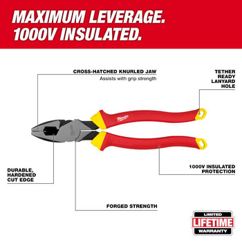 Milwaukee 48-22-2209 Lineman's Pliers - Steel - 84805