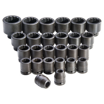 Proto J72106M 12 Point Impact Socket Set - 3/4 in Drive - 12533