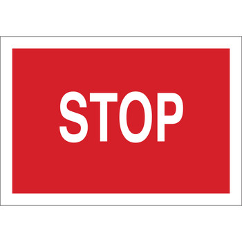 Picture of Brady B-120 Fiberglass Reinforced Polyester Rectangle Red English Stop Signs, Traffic Control Signs & Banners Sign part number 70536 (Main product image)