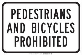 Picture of Brady B-555 Aluminum Rectangle White English Pedestrian & Crosswalk Sign part number 129438 (Main product image)