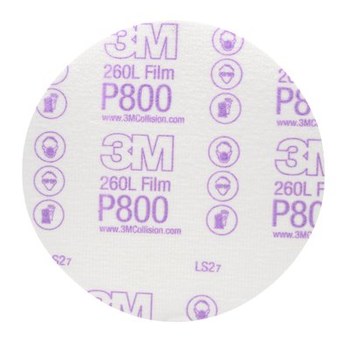 3M Hookit 260L Hook & Loop Disc 00970 - Aluminum Oxide - 6 in - P800 - Super Fine