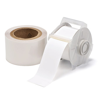Picture of Brady Toughstripe White Self-Laminating Polyester Thermal Transfer 142154 Continuous Thermal Transfer Printer Label Roll (Main product image)