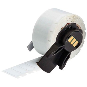Picture of Brady White Polyvinylfluoride Thermal Transfer M6-10-437 Self-Extinguishing Wire & Cable Labels (Main product image)