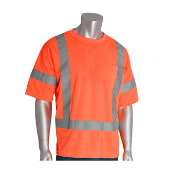 Picture of PIP 313-CNTSEOR Orange Polyester High Visibility Shirt (Main product image)