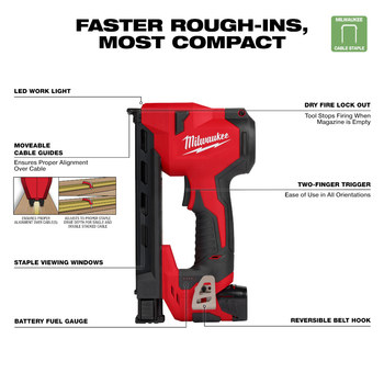 Milwaukee M12 Cable Stapler Kit 2448-21 - 5 lb