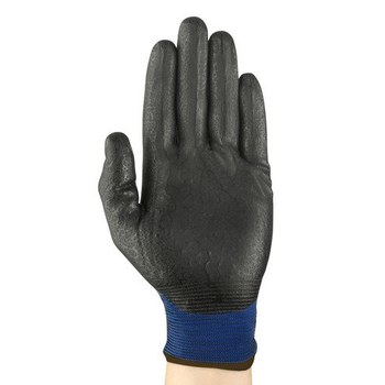 Ansell HyFlex Fortix 11-816 Blue/Black 6 Nylon/Spandex Work Gloves - Nitrile Foam Palm & Fingers Coating - 11-816-6