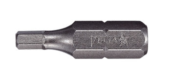 Vega Tools Insert Hex Driver Bit - 7 mm Tip - 1/4 in-Hex Shank - 1 in Length - S2 Modified Steel - 125H070A