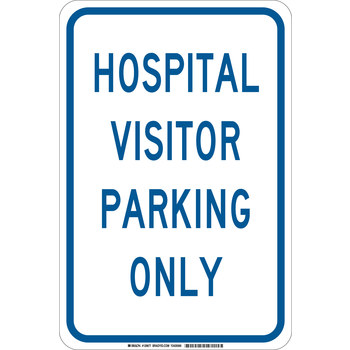 Picture of Brady B-555 Aluminum Rectangle White English Parking Restriction, Permission & Information Sign part number 129675 (Main product image)