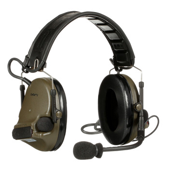 3M PELTOR ComTac V MT20H682FB-47 GN OD Green Communication Headset - Foldable - A-Band - Battery Powered - 23 dB NRR - 076308-94598