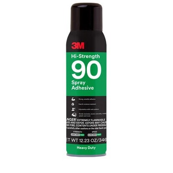 3M Hi-Strength 90 Spray Adhesive - Clear 20 oz Aerosol Can - Net Weight 12.23 oz - 86235