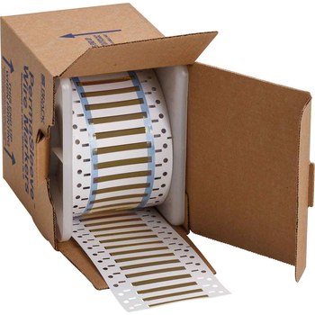 Picture of Brady Brown Polyolefin Thermal Transfer 3PS-125-2-BR-S-2 Die-Cut Thermal Transfer Printer Sleeve (Main product image)