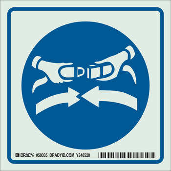 Picture of Brady Bradyglo B-347 Polyester / Polystyrene Square Green IMO Obligation Sign part number 59336 (Main product image)