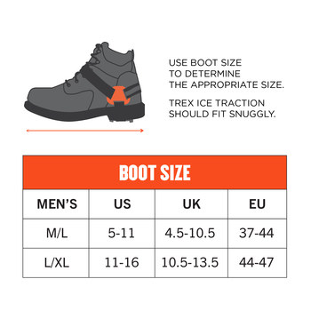Ergodyne Trex Traction Overshoes 6315 16777 - Size Medium/Large - Steel - Black