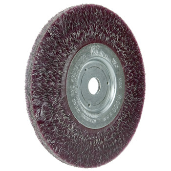 Weiler Polyflex 35117 Wheel Brush - 6 in Dia - Encapsulated Crimped Steel Bristle