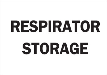 Picture of Brady B-302 Polyester Rectangle White English Respirator Sign part number 85745 (Main product image)