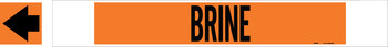 Picture of Brady Black on Orange Polyester High Visibility, Laminated 5802-HPHV Strap-On Pipe Marker (Main product image)