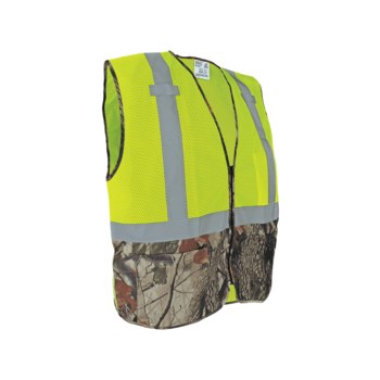 Global Glove Frog Wear Safety Vest GLO-020-L - Size Large - Yellow/Green/Camouflage - 29028