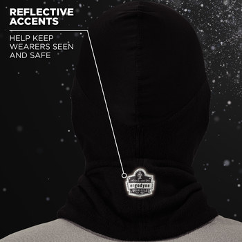 Ergodyne N-Ferno 6822 Black Polyester Fleece/Spandex Cold Weather Balaclava Hood - 720476-16822
