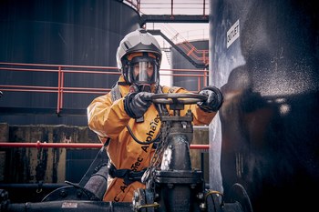 Ansell AlphaTec Chemical Protective Suit 66FLASH AFOT20442000000006 - Size 2XL - Orange - ANSELL 836127