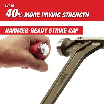 Milwaukee Chrome Vanadium Steel Pry Bar - 42 in Length - 1.2 in in Wide - 45-74-9242