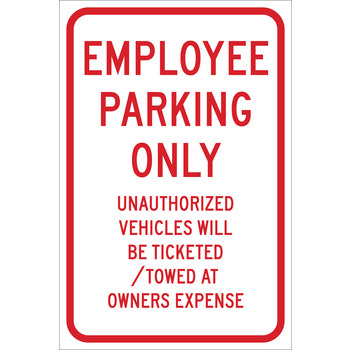Picture of Brady B-959 Aluminum Rectangle White English Parking Restriction, Permission & Information Sign part number 115463 (Main product image)