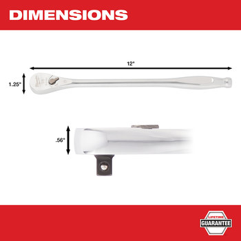 Milwaukee 48-22-9037 Ratchet - Chrome Vanadium Steel - 12 in