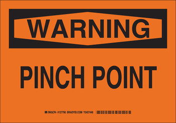 Picture of Brady B-401 Polystyrene Rectangle Orange English Equipment Safety Sign part number 127792 (Main product image)