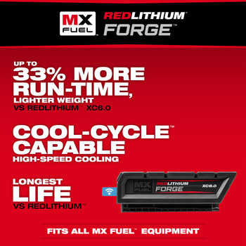 Milwaukee MXF REDLITHIUM FORGE XC8.0 Battery MXFXC608, 8 Ah