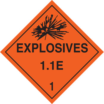 Picture of Brady B-120 Fiberglass Reinforced Polyester Square Orange English Truck Placards Sign part number 63339 (Main product image)