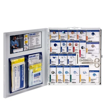 First Aid Only First Aid Cabinet Without Medications - 3.1 in Width - 13.25 in Length - 14.1 in Height - Metal Case Construction - 092265-74606