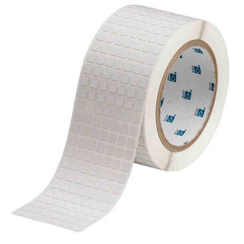 Brady UltraTemp THT-70-719-20 Die-Cut Printer Label Roll - 0.25 in x 0.25 in - Polyimide - White - B-719 - 92504