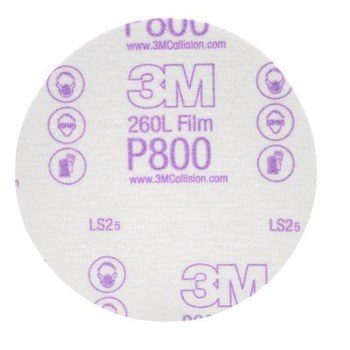 3M Hookit 260L Hook & Loop Disc 00954 - Aluminum Oxide - 5 in - P800 - Super Fine