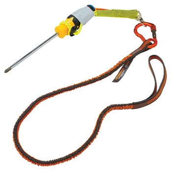 Ergodyne Squids 3182 Tool Tethering Kit 19652, Cloth/Elastic/Silicone, Orange/Lime