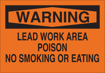 Picture of Brady B-120 Fiberglass Reinforced Polyester Rectangle Orange English Chemical Warning Sign part number 122895 (Main product image)