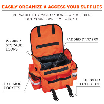 Ergodyne Arsenal GB5210 Orange Polyester Protective Duffel Bag - 11 in Width - 8 in Length - 8 in Height - 720476-13418