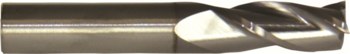 Bassett End Mill B37210 - 3/8 in - Carbide - 3 Flute - 3/8 in Straight Shank