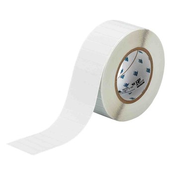 Picture of Brady Silver Tamper-Evident Polyester Thermal Transfer THT-53-438-3 Die-Cut Thermal Transfer Printer Label Roll (Main product image)