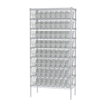 Picture of Akro-Mils AWS183630048SC Shelfmax 2000 lb Adjustable Clear Chrome Steel Open Fixed Shelving System (Main product image)