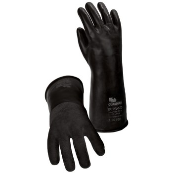 Picture of Guardian CP-25R Black Small Butyl Chemical-Resistant Gloves (Main product image)