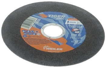 Weiler Tiger Zirc Cutoff Wheel 58006 - Type 1 - Straight Wheel - 5 in - Alumina Zirconia - 60 - T
