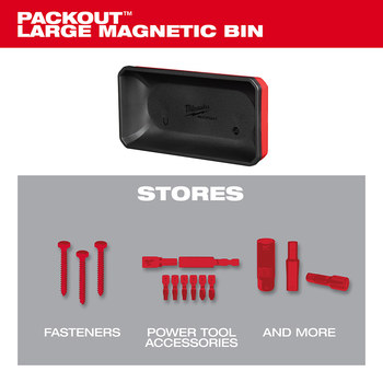 Milwaukee PACKOUT 2 in Large Magnetic Bin 48-22-8071 - Polymer/Steel