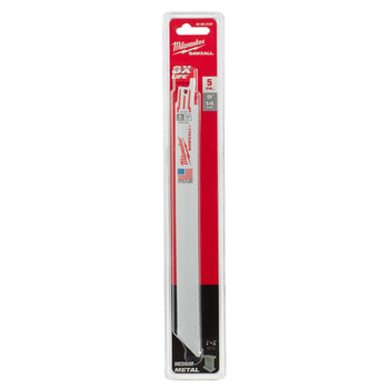 Milwaukee SAWZALL Reciprocating Saw Blade 48-00-5187 - 14 TPI - 0.75 in Width x 0.035 in Thick - Bi-Metal