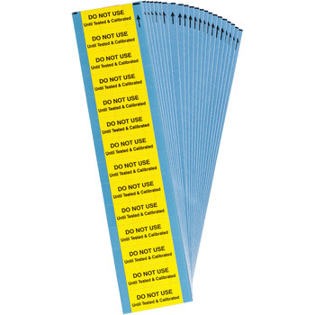Brady 149370 Black on Yellow Cloth Inspection & Calibration Labels - 1.5 in Width - 0.625 in Height - B-500