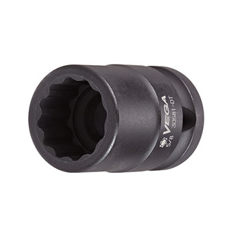 Vega Tools 31001-DT 12 Point 10 mm Thin Wall Impact Socket - 4140 Steel - 1/2 in Square Drive - C - Shouldered - 38.0 mm Length - 01990