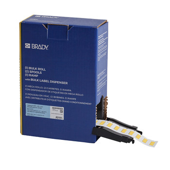 Picture of Brady PermaSleeve Yellow Polyolefin Thermal Transfer BM-187-1-312-YL Heat Shrink Wire & Cable Labels (Main product image)