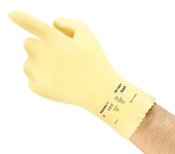 Picture of Ansell Technicians 390 Off-White 7 Latex/Neoprene Unsupported Chemical-Resistant Gloves (Main product image)