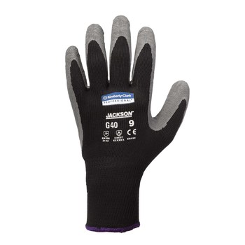 Kimberly-Clark KleenGuard G40 Gray 9 Nylon Working Gloves - Industrial Grade - Latex Coating - 97272