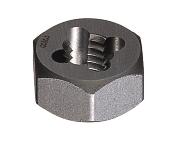 Cle-Line 0660 3/8-18 NPT Hexagon Rethreading Die - 0.625 in Thickness - Carbon Steel - C65573